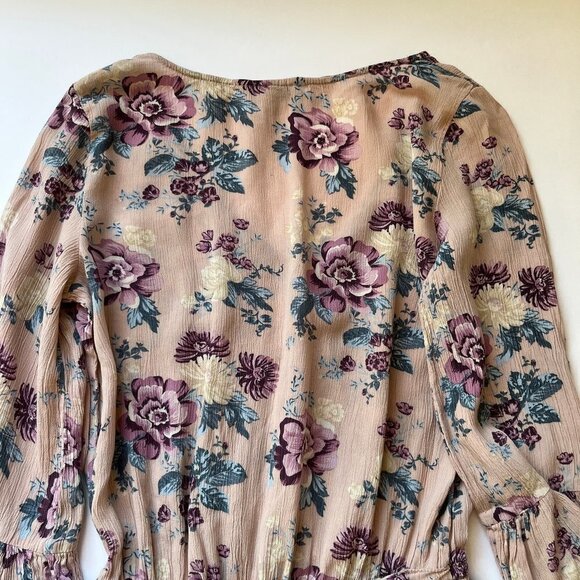 American Eagle AEO Romper Boho Jumper Floral  Western Pockets Ruffle Feminine XS - Picture 12 of 15